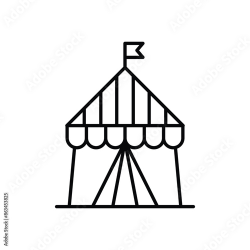 Circus Tent Vector Icon