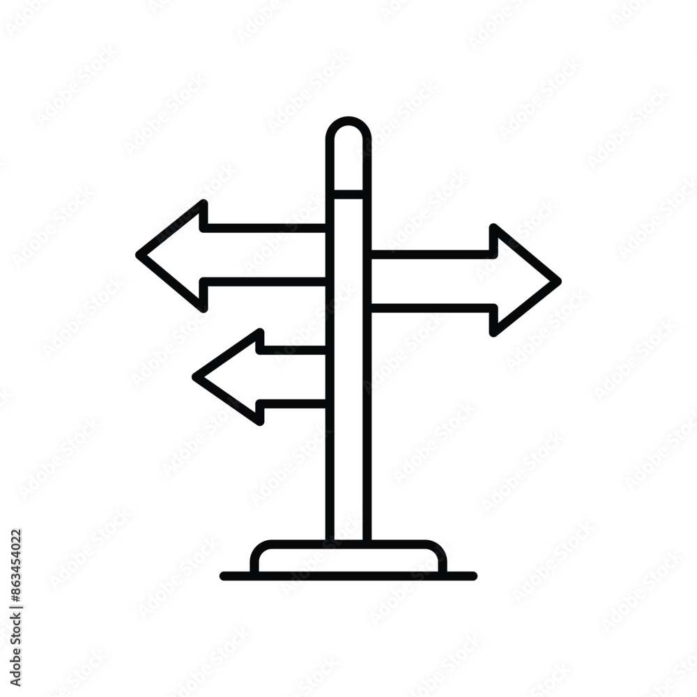 Road Sign Vector Icon Road Sign Vector Icon