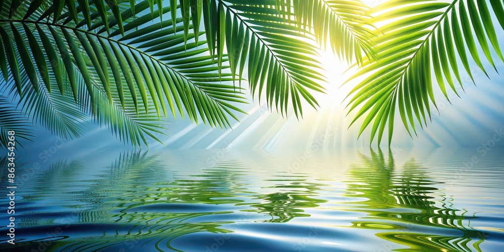 shadow overlay effect with palm leaves shadow overlay effect with palm leaves