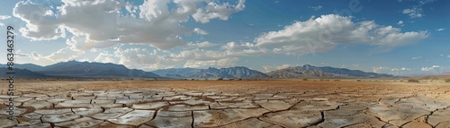 cracked land under a vast sky