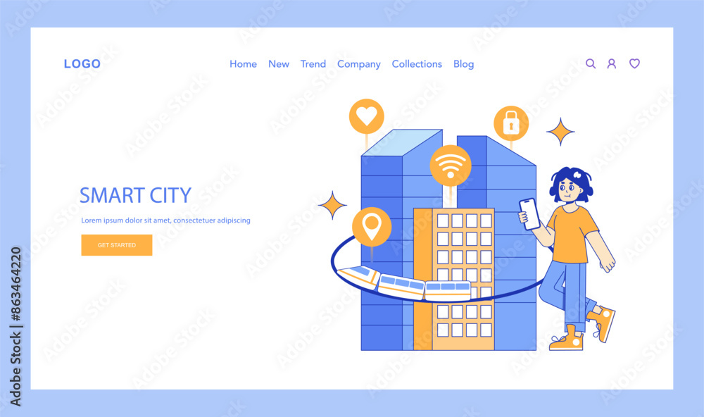 hyperconnectivity. Flat Vector Illustration hyperconnectivity. Flat Vector Illustration