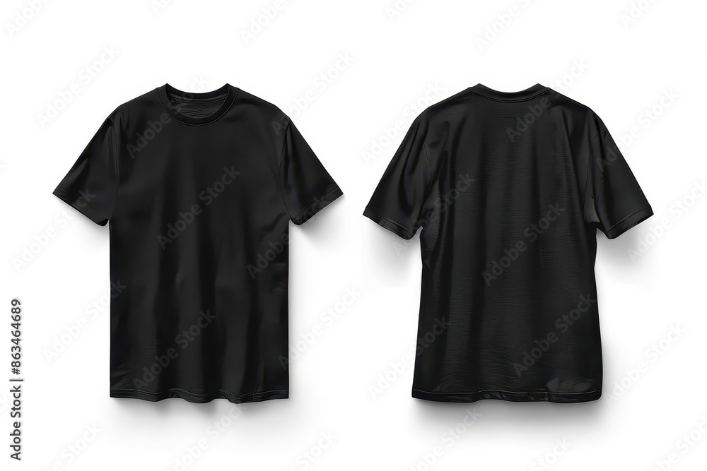 black tshirt mockup template blank front and back views isolated on white black tshirt mockup template blank front and back views isolated on white