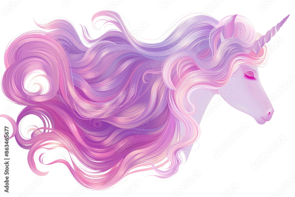 Magical unicorn illustration with flowing pastel mane, symbolizing fantasy and imagination. Perfect for children's books and whimsical designs. Magical unicorn illustration with flowing pastel mane, symbolizing fantasy and imagination. Perfect for children's books and whimsical designs.
