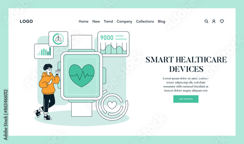 Healthcare Innovation. Flat Vector Illustration