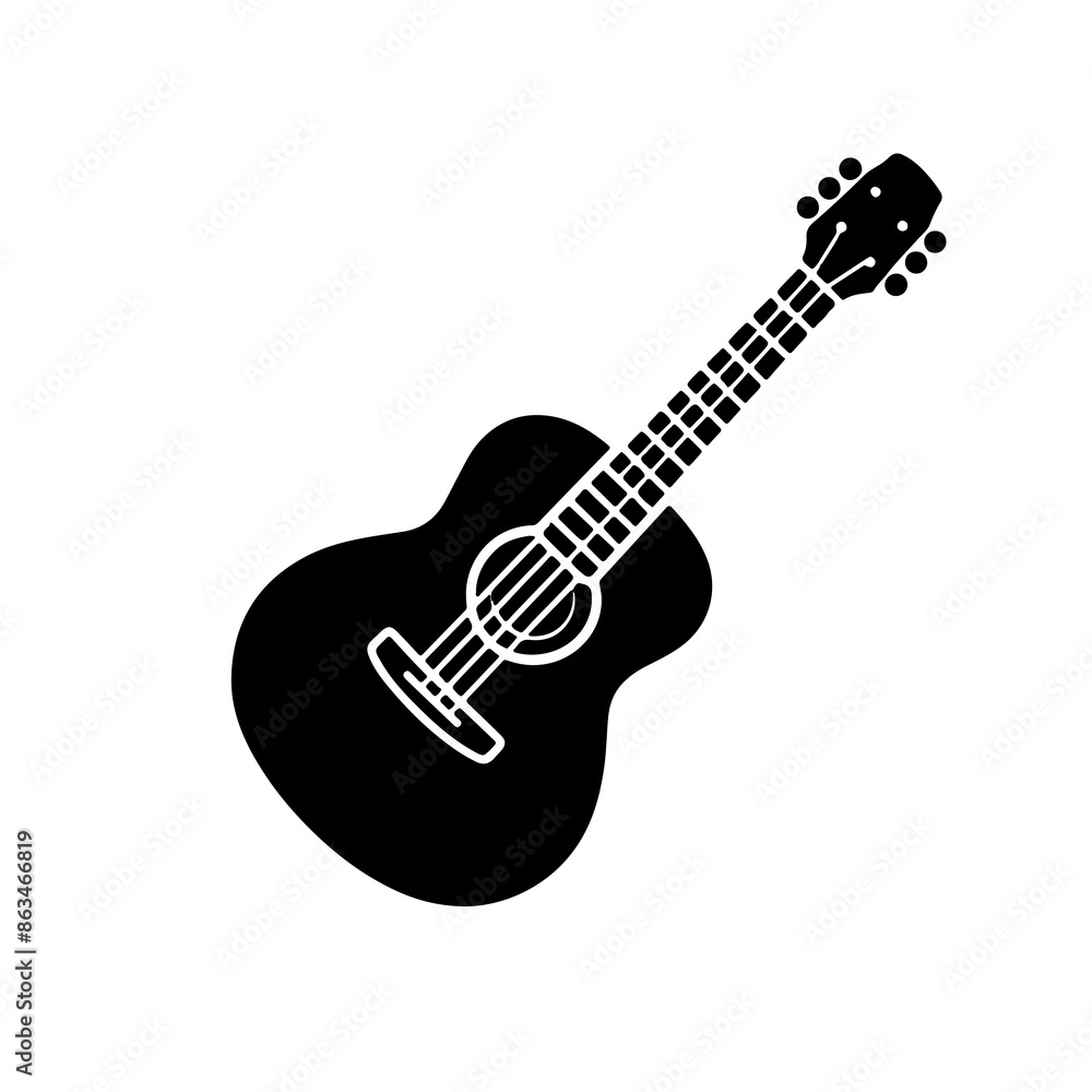 Fototapeta premium A black and white vector silhouette illustration