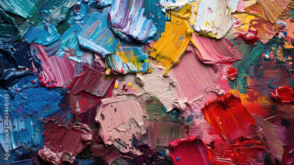 Fototapeta premium Abstract oil paint mixture in the backdrop