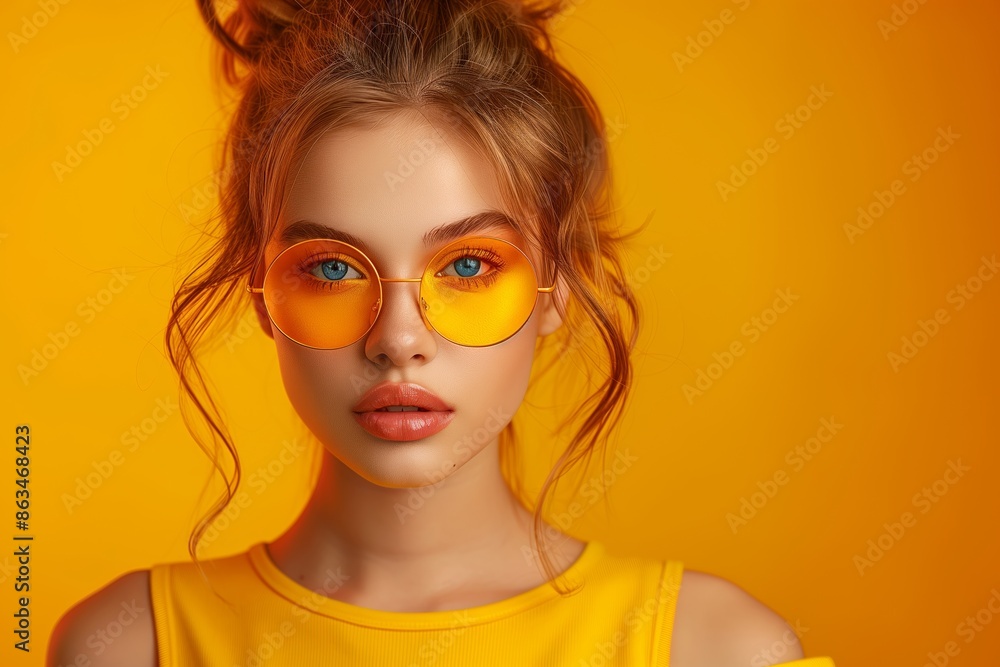 Vibrant Portrait of a Joyful, Attractive Young Woman Vibrant Portrait of a Joyful, Attractive Young Woman
