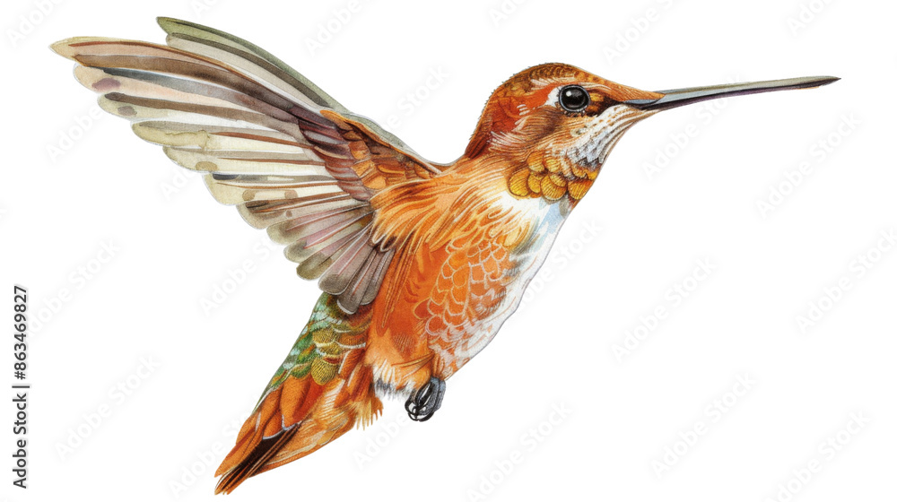 Fototapeta premium Hummingbird on transparent background