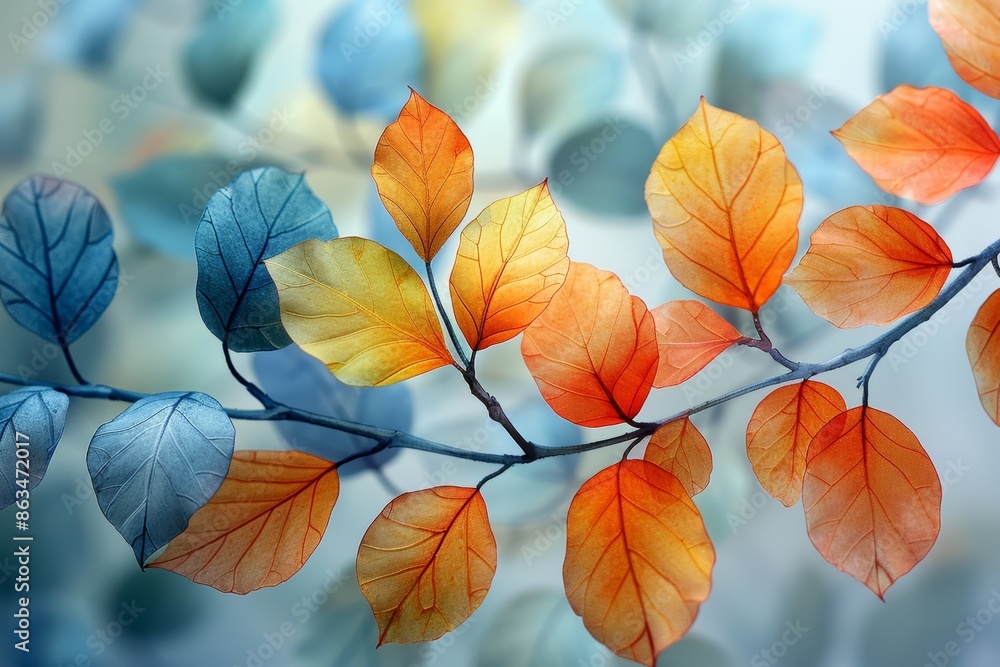 Fototapeta premium A top-view flatlay adorned with defocused purple flowers and a vibrant rainbow flower set, offering a captivating background to showcase your products