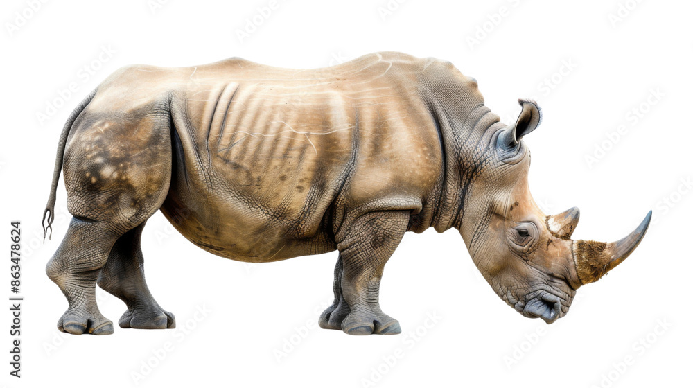 Rhino rhinoceros on transparent background Rhino rhinoceros on transparent background