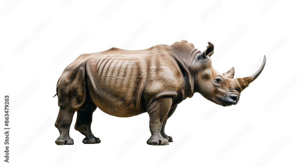 Rhino rhinoceros on transparent background Rhino rhinoceros on transparent background