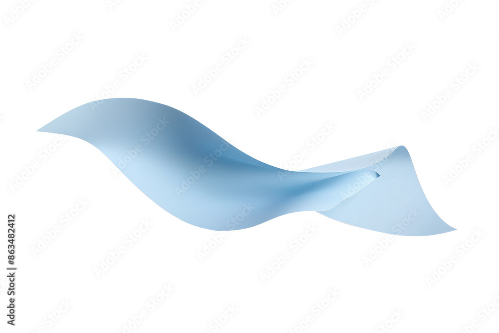 Abstract 3D rendering of a smooth, flowing blue shape on a white background, representing modern design and digital art creativity. Abstract 3D rendering of a smooth, flowing blue shape on a white background, representing modern design and digital art creativity.