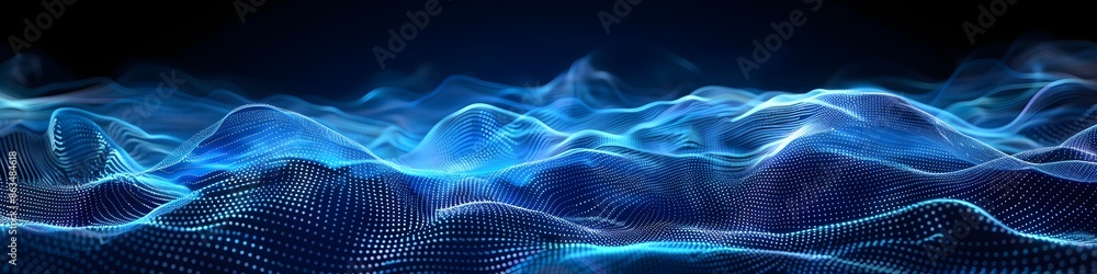 Digital technology blue rhythm wavy lines abstract graphic poster web page ppt background Digital technology blue rhythm wavy lines abstract graphic poster web page ppt background