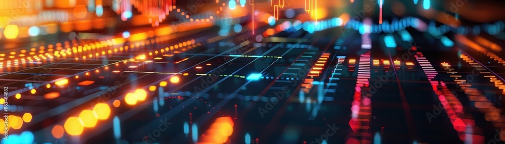 Abstract digital data visualization with colorful graphs and charts Abstract digital data visualization with colorful graphs and charts