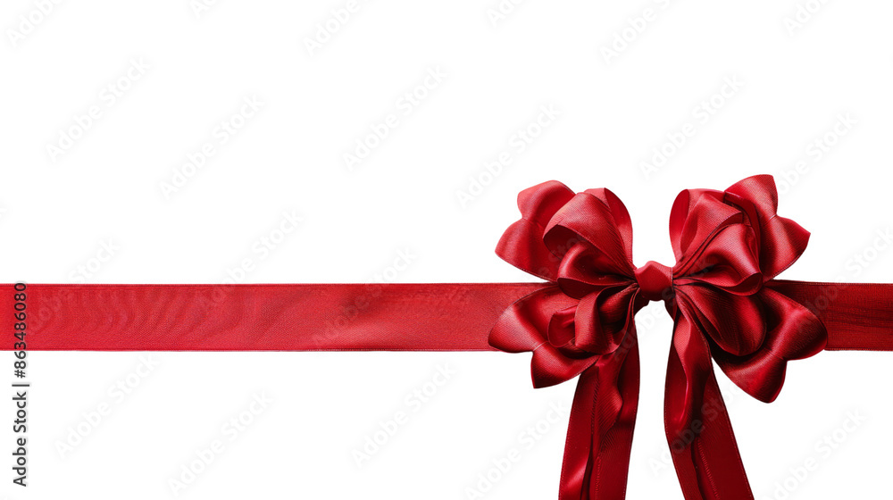 Red ribbon on transparent background Red ribbon on transparent background