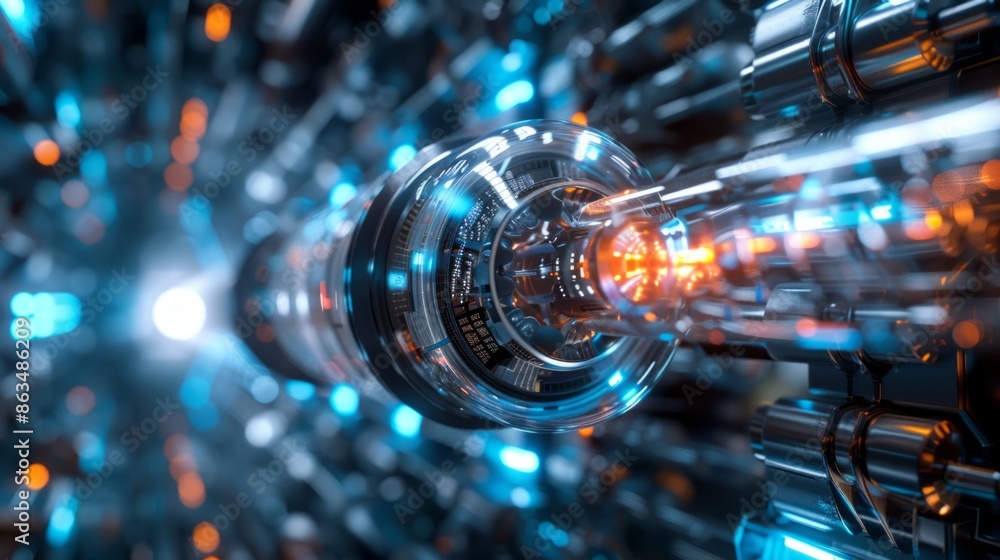 Futuristic Sci-Fi Technology - Cybernetic Core and Advanced Machinery Futuristic Sci-Fi Technology - Cybernetic Core and Advanced Machinery