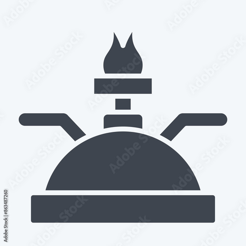 Icon Gas Burner. related to Kitchen Tool symbol. glyph style. simple design illustration