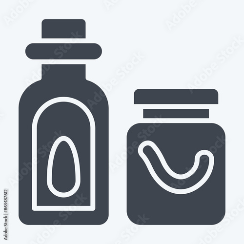 Icon Seasoning. related to Kitchen Tool symbol. glyph style. simple design illustration