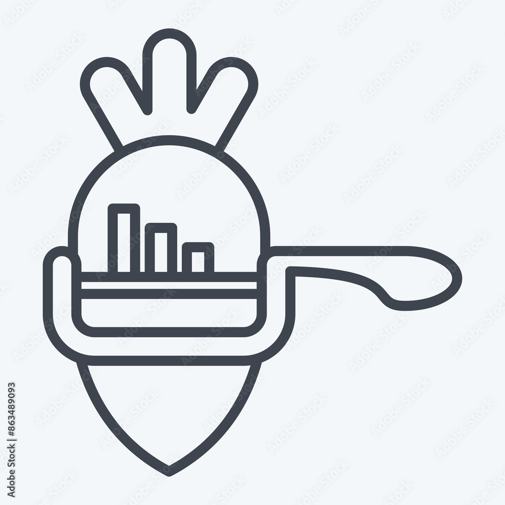 Fototapeta premium Icon Vegetable Peeler. related to Kitchen Tool symbol. line style. simple design illustration