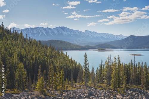 Beautiful views of the Canadian Rockies at sunrise and sunset