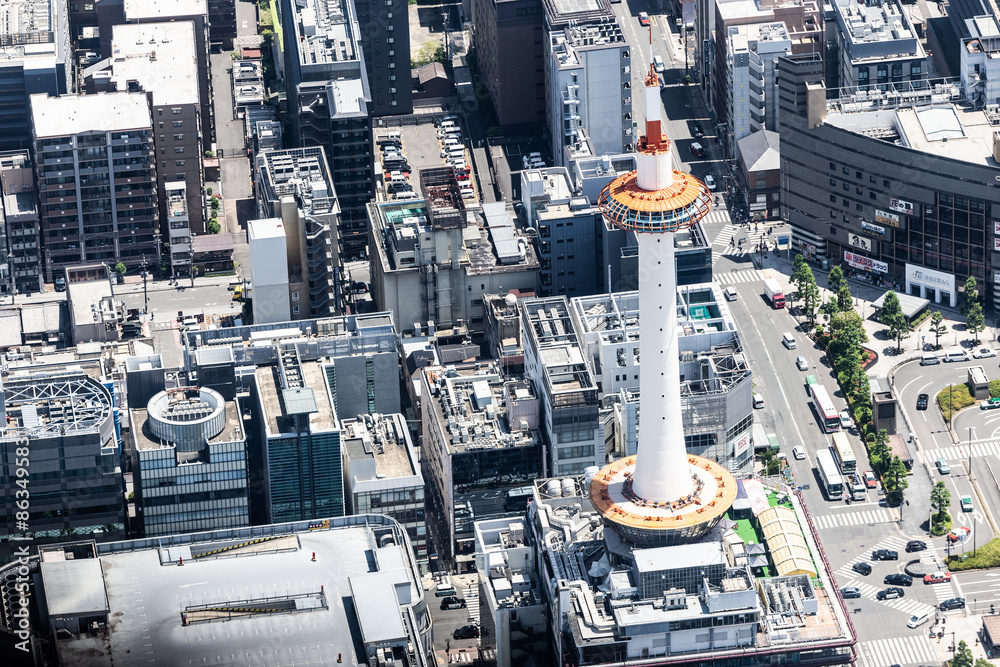 Obraz premium 京都の上空撮影