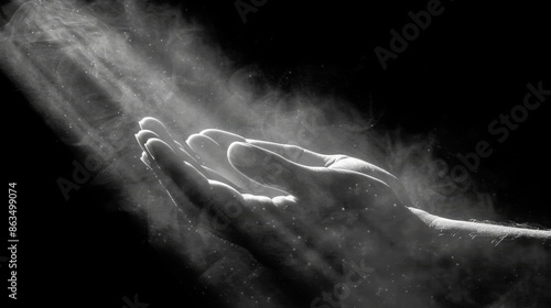 hands of the person in prayer Concept.