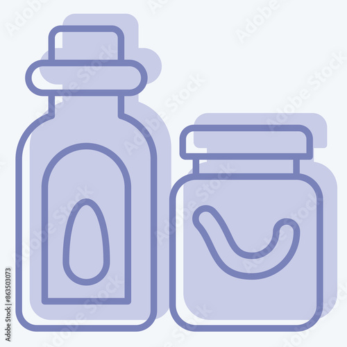 Icon Seasoning. related to Kitchen Tool symbol. two tone style. simple design illustration