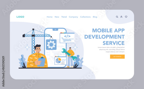 Business and marketing concept. Flat vector illustration