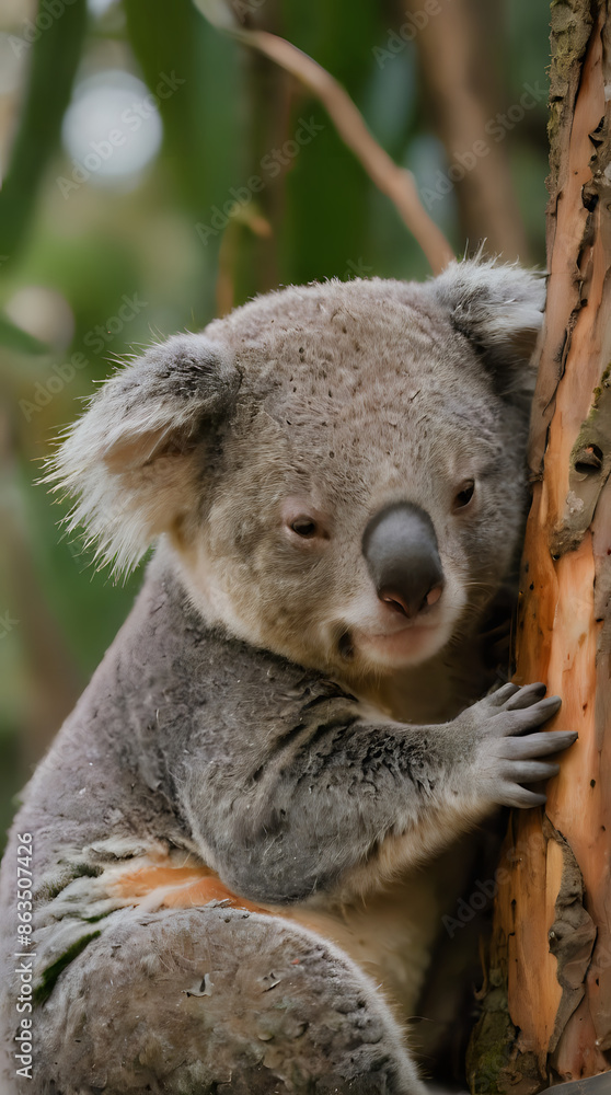 Fototapeta premium a koala bear that is sitting on a tree
