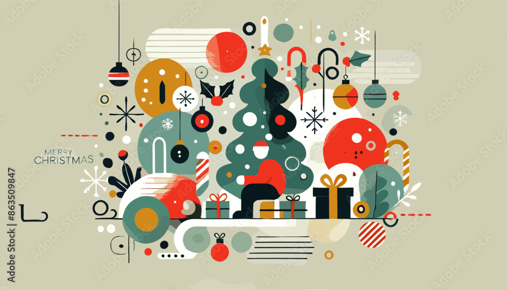 Christmas image concept. Vector illustration. Christmas image concept. Vector illustration.