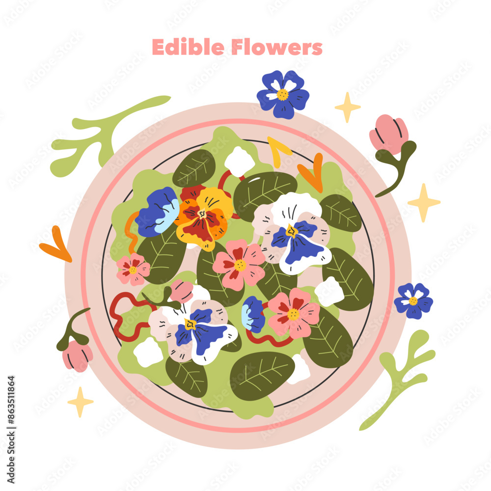 Emerging Ingredients. Flat Vector Illustration Emerging Ingredients. Flat Vector Illustration
