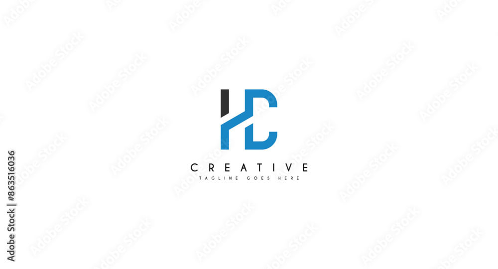 Obraz premium Initial Letter HC logo design vector illustration.