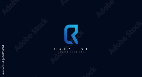 Initial Letter CR linked logo design vector illustration.