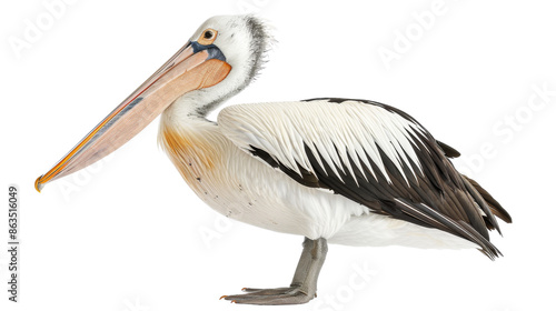Pelican isolated on white background