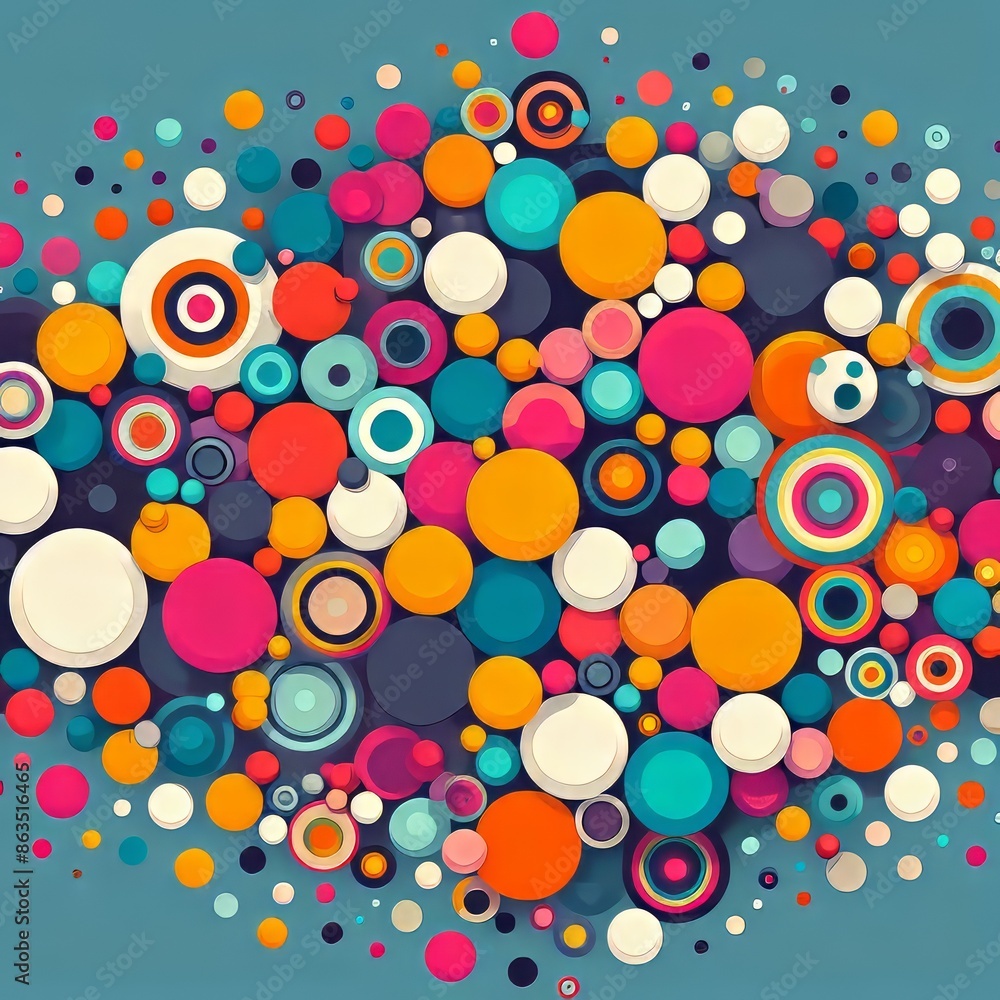 Retro pink seamless circle pattern for fabric or wallpaper design Retro pink seamless circle pattern for fabric or wallpaper design
