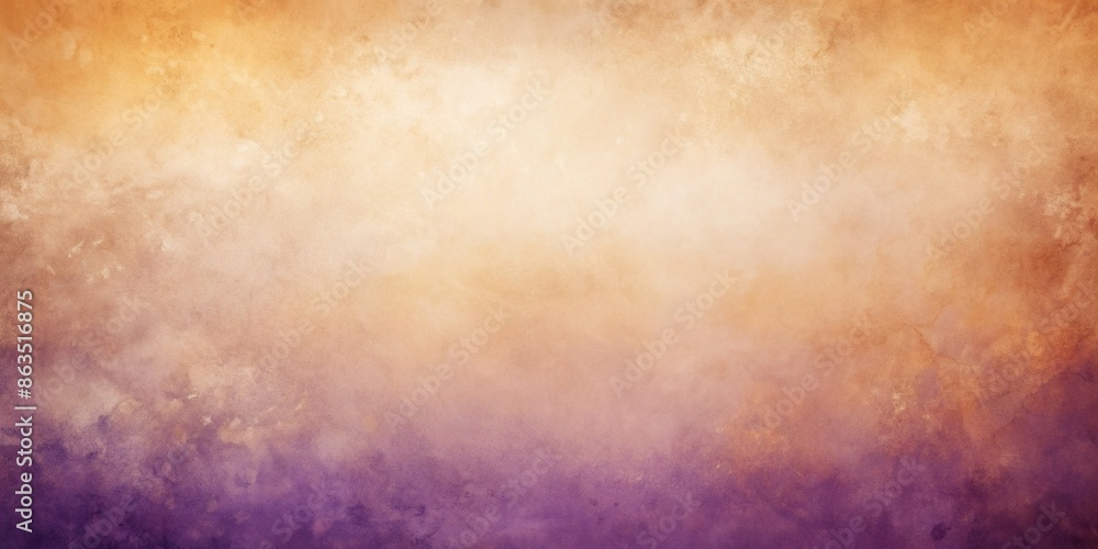 Soft mist background in shades of orange, cream, and purple with a nostalgic mood and textured paper effect , nostalgia