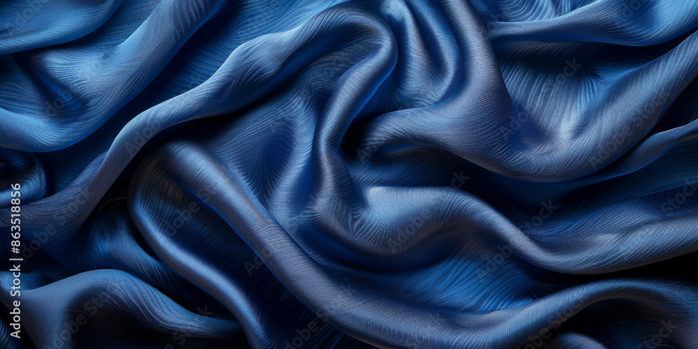 navy blue elegant abstract background silk satin fabric nice folds beautiful dark blue background wavy lines copy space navy blue elegant abstract background silk satin fabric nice folds beautiful dark blue background wavy lines copy space
