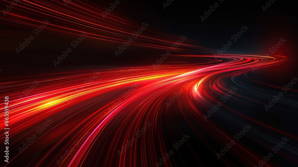 A red and black fabric with a wave pattern, Generate AI. A red and black fabric with a wave pattern, Generate AI.