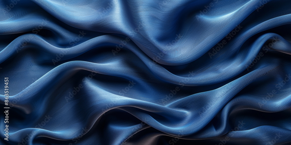 navy blue elegant abstract background silk satin fabric nice folds beautiful dark blue background wavy lines copy space navy blue elegant abstract background silk satin fabric nice folds beautiful dark blue background wavy lines copy space