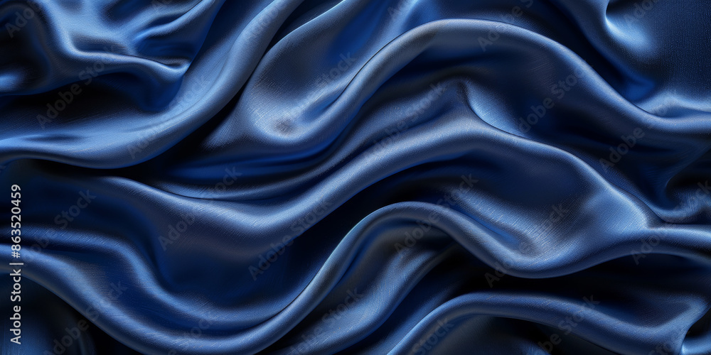 navy blue elegant abstract background silk satin fabric nice folds beautiful dark blue background wavy lines copy space navy blue elegant abstract background silk satin fabric nice folds beautiful dark blue background wavy lines copy space