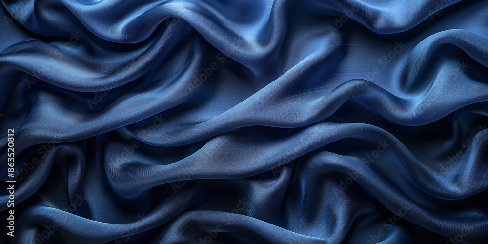 navy blue elegant abstract background silk satin fabric nice folds beautiful dark blue background wavy lines copy space navy blue elegant abstract background silk satin fabric nice folds beautiful dark blue background wavy lines copy space