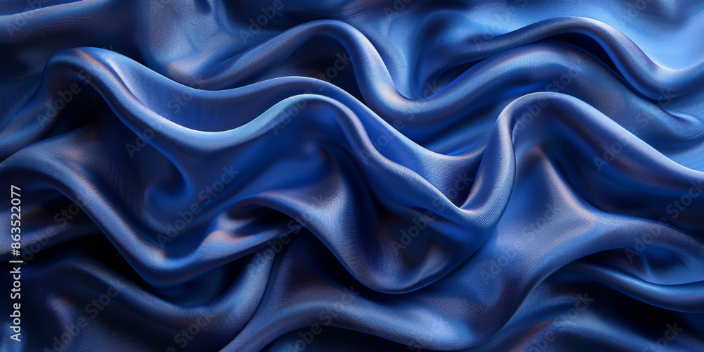 navy blue elegant abstract background silk satin fabric nice folds beautiful dark blue background wavy lines copy space navy blue elegant abstract background silk satin fabric nice folds beautiful dark blue background wavy lines copy space