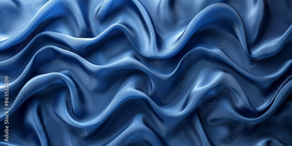 navy blue elegant abstract background silk satin fabric nice folds beautiful dark blue background wavy lines copy space navy blue elegant abstract background silk satin fabric nice folds beautiful dark blue background wavy lines copy space