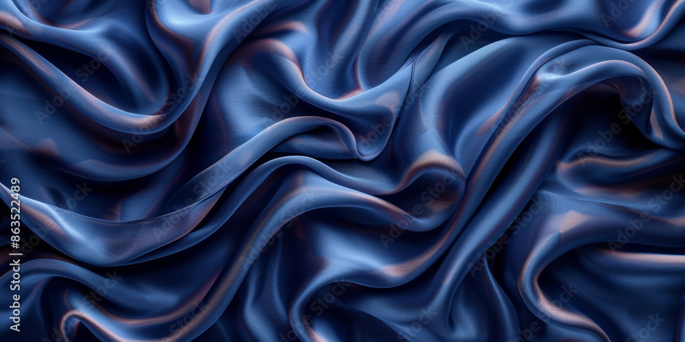 navy blue elegant abstract background silk satin fabric nice folds beautiful dark blue background wavy lines copy space navy blue elegant abstract background silk satin fabric nice folds beautiful dark blue background wavy lines copy space