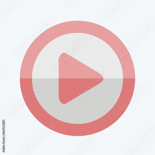 Free Download Icon Play Button. related to Cinema symbol. flat style. simple design illustration - GFXLoad