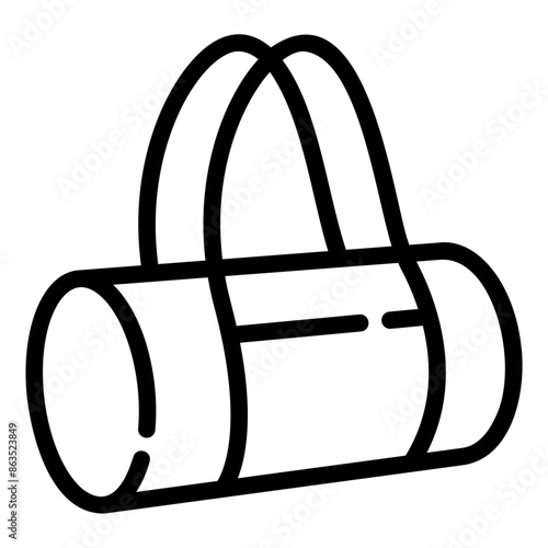 duffle bag outline icon