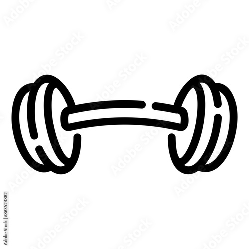 dumbbell outline icon