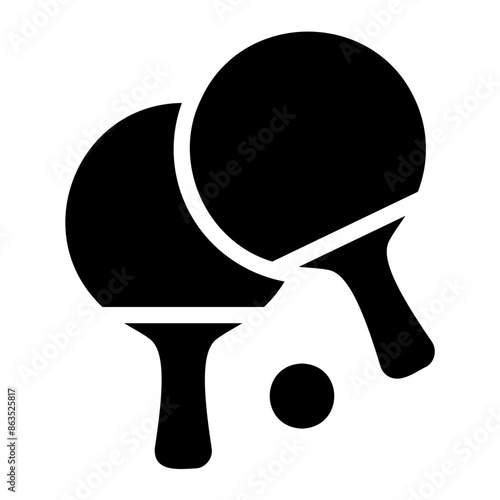 ping pong glyph icon