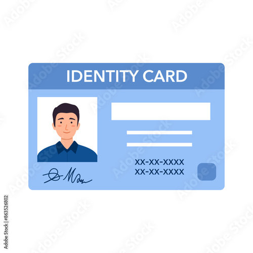 Identity card concept vector illustration on white background.