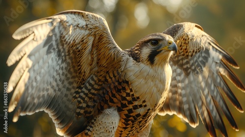 A falconer and his majestic bird of prey embark on a timeless hunt, their bond of trust and companionship forged through centuries of tradition and respect.